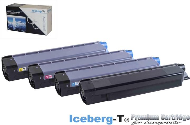Actual product image Iceberg-T Toner SET OKI C8600 Set with all four colours (C, FC, M, Y)