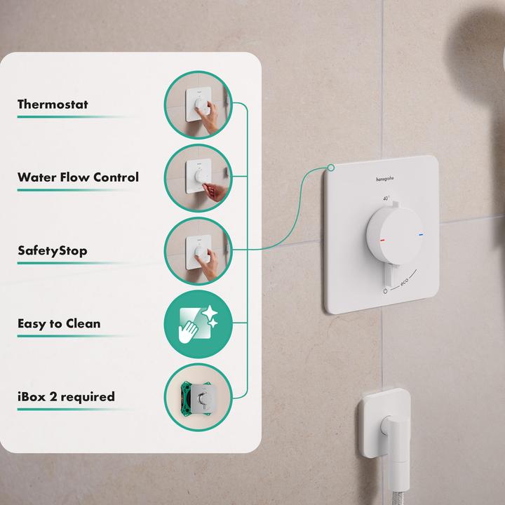 Actual product image hansgrohe Thermostatic Shower and Bathtub Mixer with Safety Stop and Water Flow Control