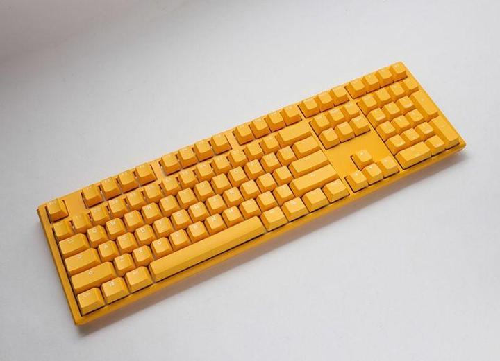 Actual product image Ducky One 3 Yellow Gaming Keyboard, RGB LED - MX-Black (US) (US, Cable)