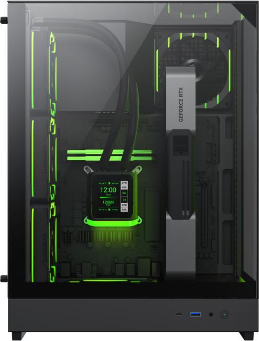 Produktbild GameMax Boitier Mini Tour Micro ATX T20 ARGB avec panneaux vitrés (noir) (ITX, Mini-ATX)