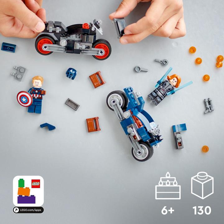 Produktbild LEGO Black Widows & Captain Americas Motorräder (76260, LEGO Marvel)