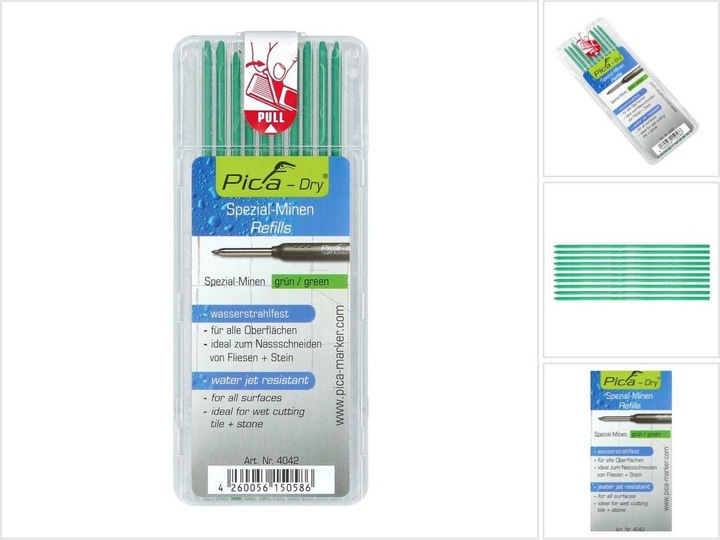 Immagine prodotto Pica Ricariche DRY verde (Mine di ricambio, Verde, 2.80 mm)