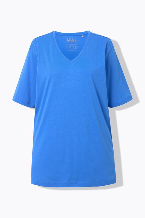 Actual product image Ulla Popken Basic V-Neck Relaxed Fit Short Sleeve Tee (46, 48)