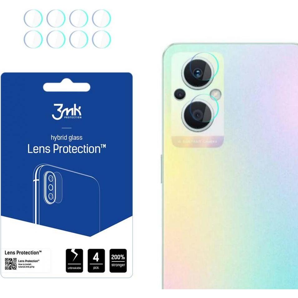 3MK Lens Protect OPPO Reno 7 Lite 5G Ochrona na obiektyw aparatu 4szt (1 Stück, Oppo Reno 7 5G), Smartphone Schutzfolie,...