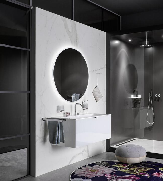 Produktbild Emco pure ++ LED-Lichtspiegel mit Heizfolie, Durchmesser 1000 mm, 441141010