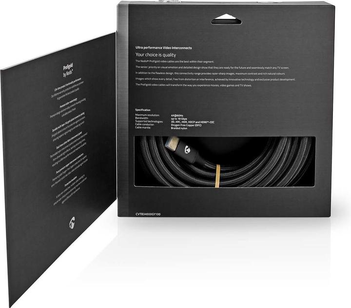 Productafbeelding Nedis Hoge snelheid HDMI™ Kabel met Ethernet | HDMI™ Stekker | 4K@30Hz | ARC | 18 Gb (10 m)