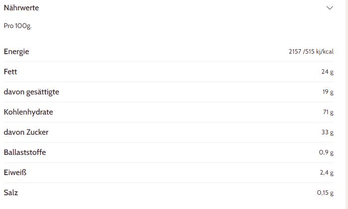 Nährwerte und Zutaten Schär Zitronenwaffeln (125 g)