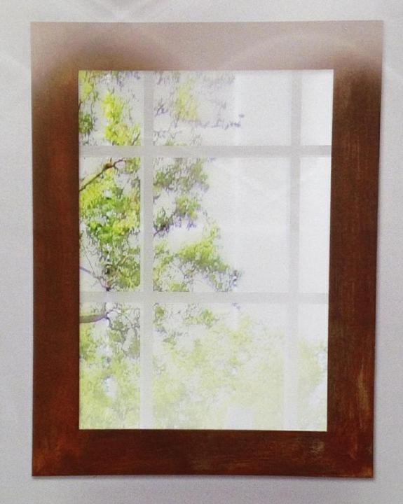 Actual product image Mo.Wa Spiegel Rust Rahmen Holz / Farbe rost (84 x 107 x 8 cm)