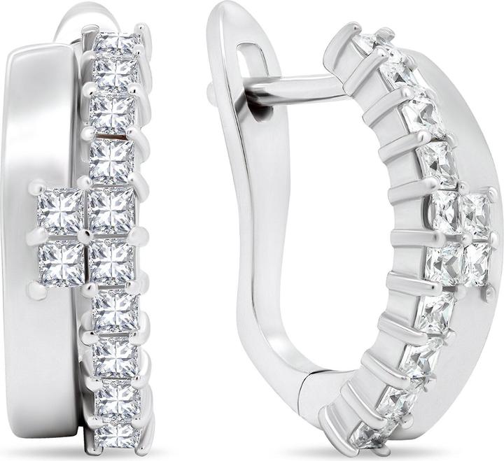 Actual product image Brilio Silver - Charming silver earrings with zircons EA549W