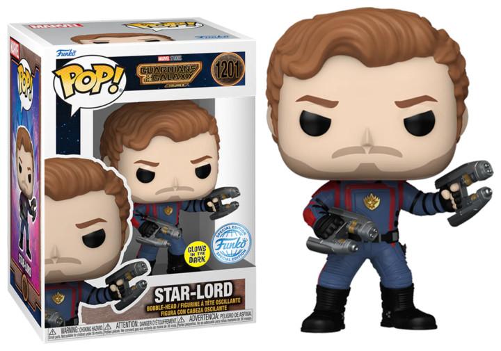 Actual product image Funko POP! Movies Marvel Les Gardiens de la Galaxie Volume 3 Star-Lord Edition Limitée Phosphorescente