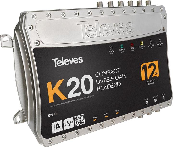 Produktbild Televes Kompaktkopfstelle K20-12 12 Transponder,DVB-S2 in QAM