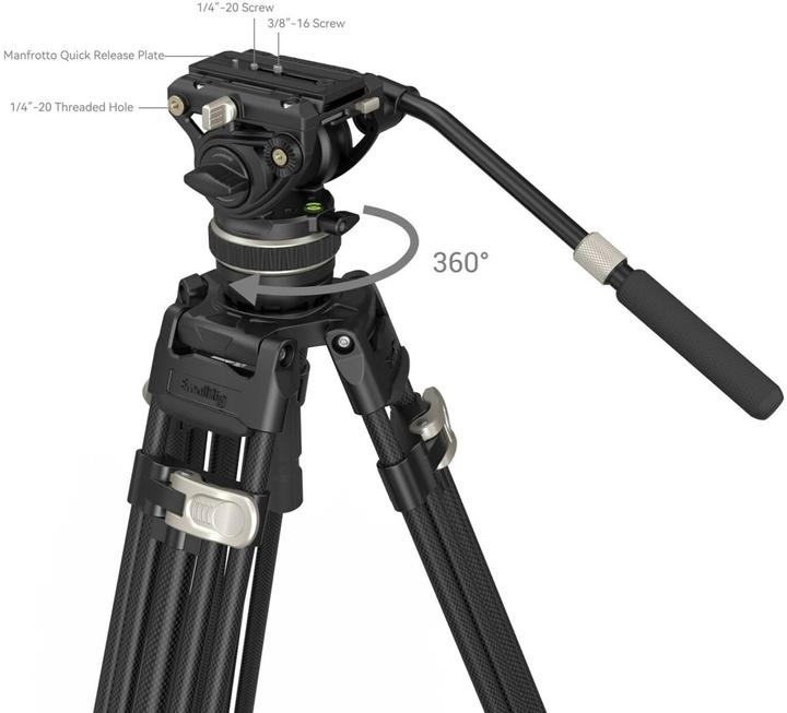 Productafbeelding SmallRig 3989 Heavy-Duty Koolstofvezel Video Statief Kit FreeBlazer (Metaal, Koolstof, Plastic)