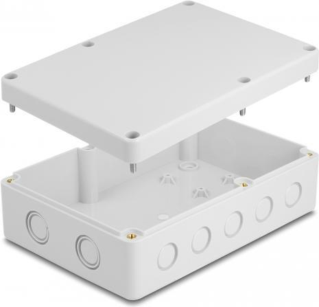 Actual product image Delock Installation housing with cable entries 180 x 125 x 57 mm grey (Cords)