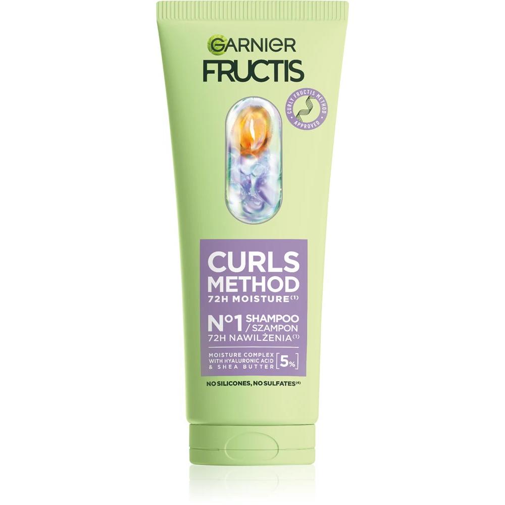 Garnier , Shampoo, Fructis Curls Method Moisturizing Shampoo For Curly And Wavy Hair 200Ml (Shampoo Liquido, 200 Ml)