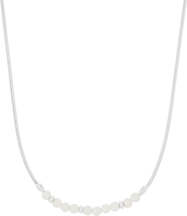 S.Oliver Halsschmuck für Damen, 925 Sterling Silber, Schmuckstein synth., Silber Beads (Silber 925)