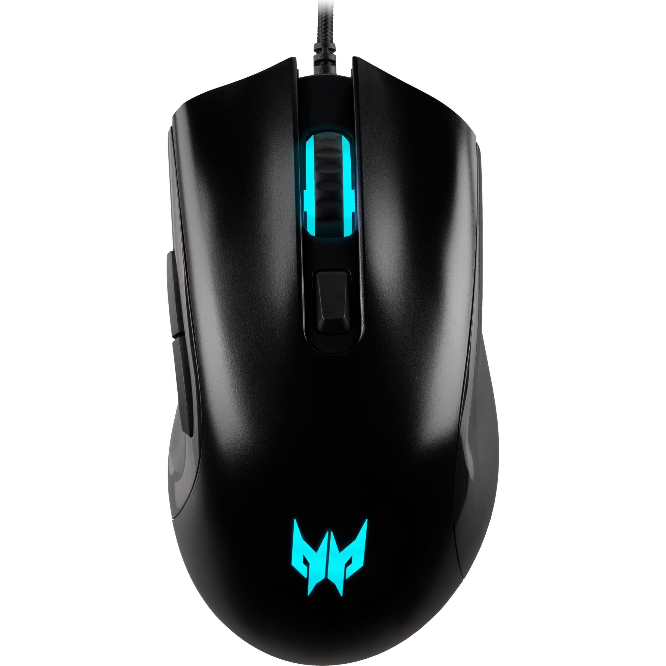 Acer Gaming Mouse PredatorCestus 333 PMW410, USB 2.0, Black, 6 Buttons (Kabelgebunden), Maus, Schwarz