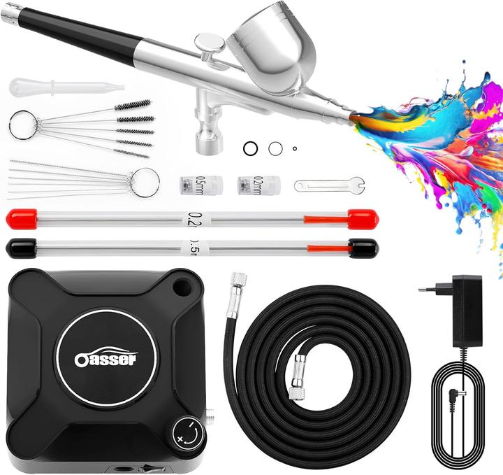Actual product image Oasser Airbrush Set mit Kompressor