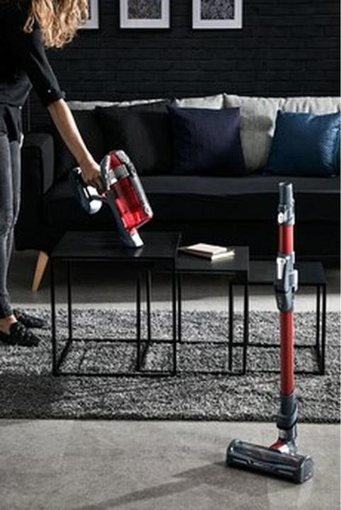 Image du produit Tefal TY9879WO stick vacuum/electric broom Bagless 0.9 L Noir, Rouge