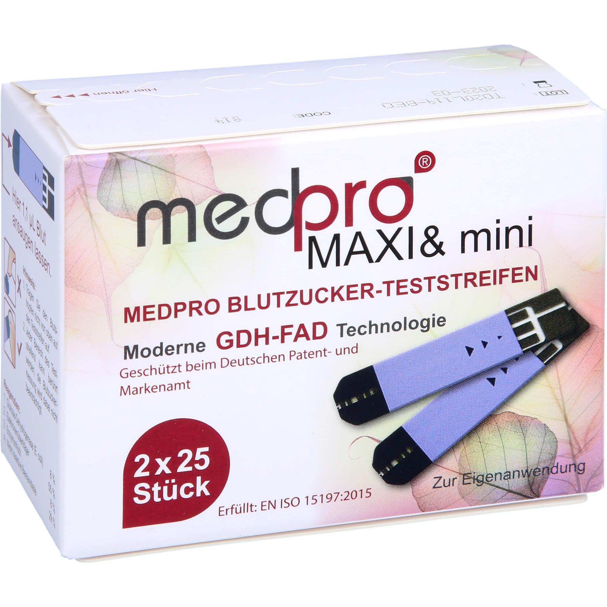 Medpro GmbH, Bluttest, Medpro Maxi & Mini Bz Test (Teststreifen)