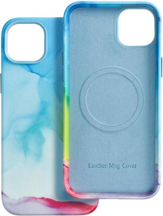 Actual product image OEM Back panel cover LEATHER MAG COVER case for IPHONE 14 Plus color splash (Apple iPhone 14 Plus)