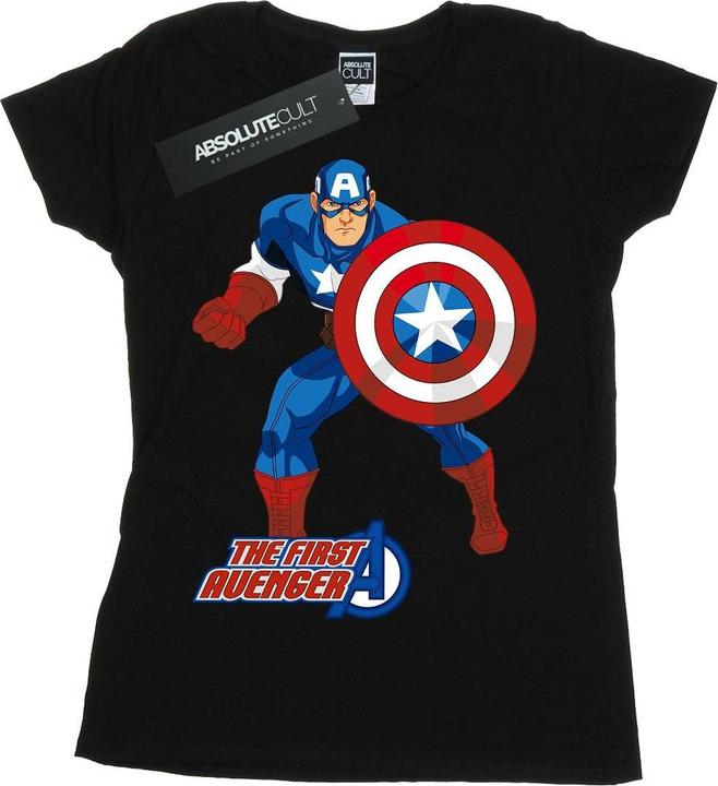 Actual product image Captain America Womens/Ladies The First Avenger T-Shirt (M)
