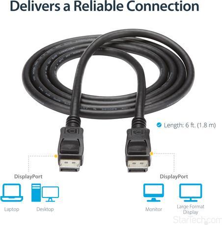 Immagine prodotto StarTech DisplayPort — DisplayPort (1.80 m, DisplayPort)