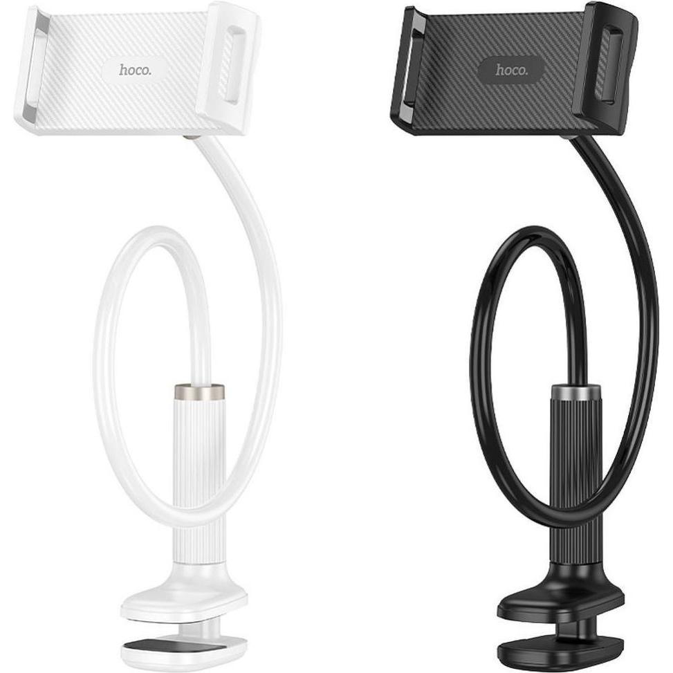 Hoco Auto holder adjustable desk holder with clip HD10 white, Smartphone Halterung, Weiss