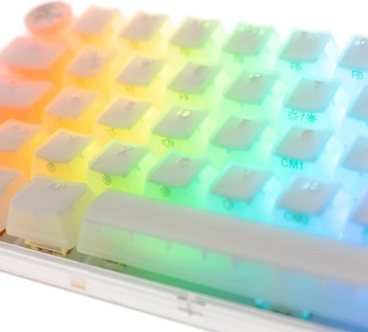 Produktbild Ducky One 3 Aura White SF Gaming Tastatur, RGB LED - MX-Silent-Red (DE, Kabelgebunden)