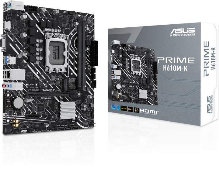 ASUS MB PRIME -K Intel,1700,DDR5,mATX (LGA 1700, Intel H610, mATX)