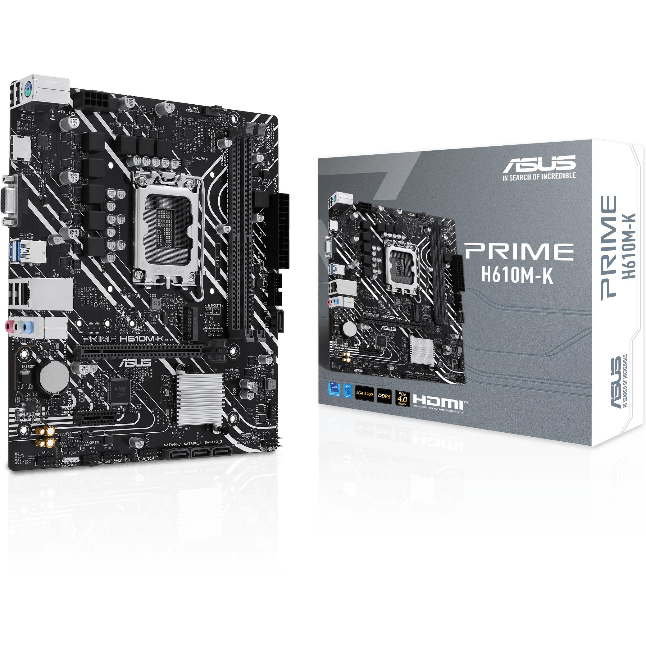 ASUS PRIME H610M-K (LGA 1700, Intel H610, mATX), Mainboard