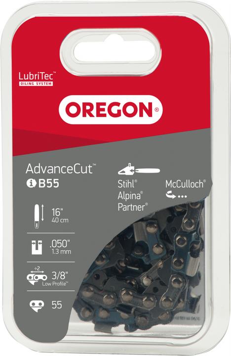 Produktbild Oregon Kette 3/8", 1.3 mm, 55 Treibglieder, VersaCut, Halbmeissel, Sichtverpackung (Kettensäge, Sägekette)