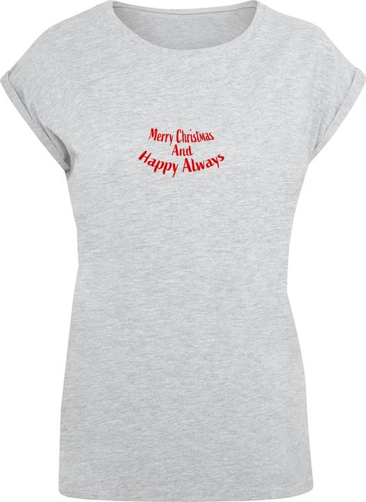 Produktbild Merchcode Ladies Merry Christmas And Happy Always Extended Shoulder Tee - 116937 (S)