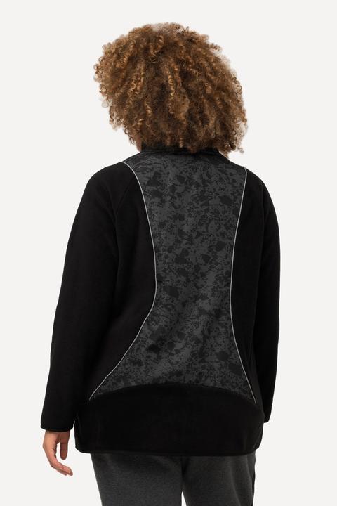 Produktbild Ulla Popken Fleecejacke, Color-Paspel, Stehkragen, 2-Wege-Zipper (46, 48)