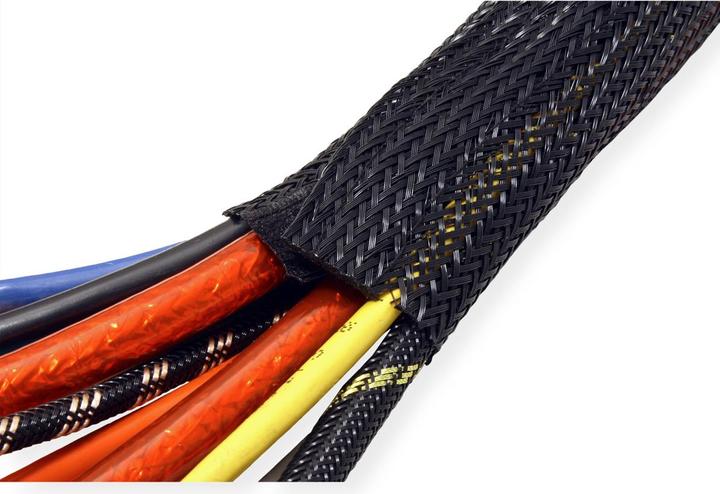 Immagine prodotto Roline Tubo in tessuto PVC per fascio di cavi, nero, 2,5 m (250 cm)
