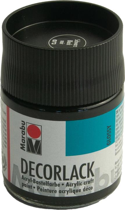 Productafbeelding Marabu Acryllak "Decorlack", zwart, 50 ml, in potje (Zwart, 50 ml)