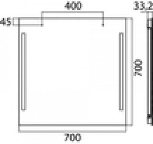 Actual product image Emco light mirror premium, LED light mirror premium 700 x 700 mm (70 x 75 cm)