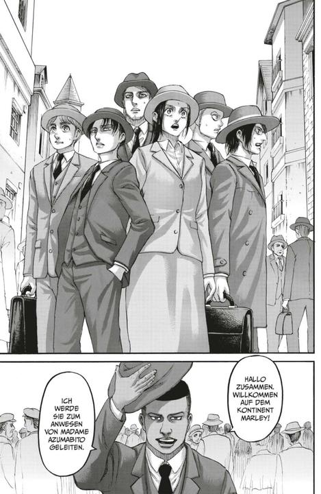 Produktbild Attack on Titan, Bände 31-34 im Sammelschuber mit Extra (Deutsch, Hajime Isayama, 2022)