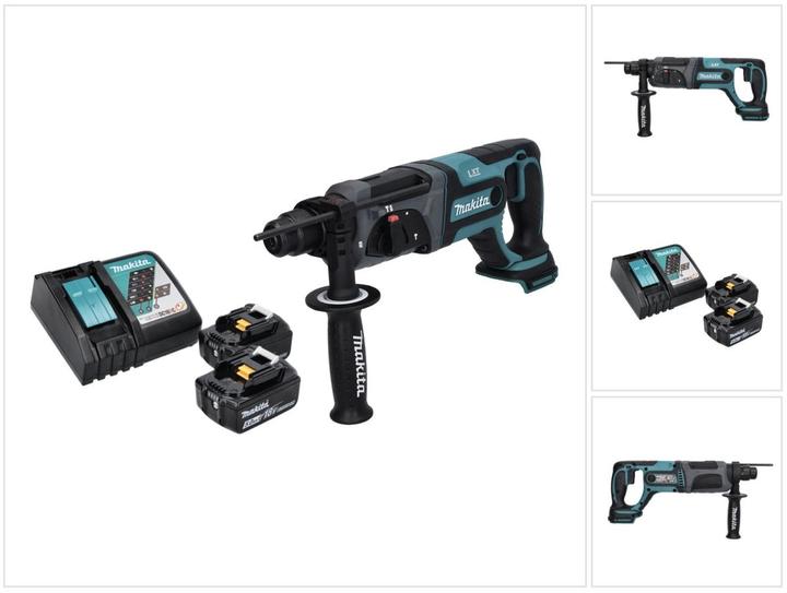 Image du produit Makita DHR 241 RT Marteau perforateur sans fil 18 V 2,0 J SDS plus + 2x batterie 5,0 Ah + chargeur (Fonctionnement sur batterie)