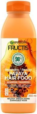 Actual product image Garnier Fructis Papaya Hair Food Shampoo regenerating shampoo for damaged hair 350ml (350 ml, Liquid shampoo)