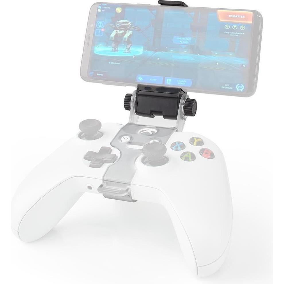 Nedis Halter für Gaming-Handys für Xbox One Controller Universal Verstellbar Schwarz, Gaming Controller Zubehör, Schwarz...