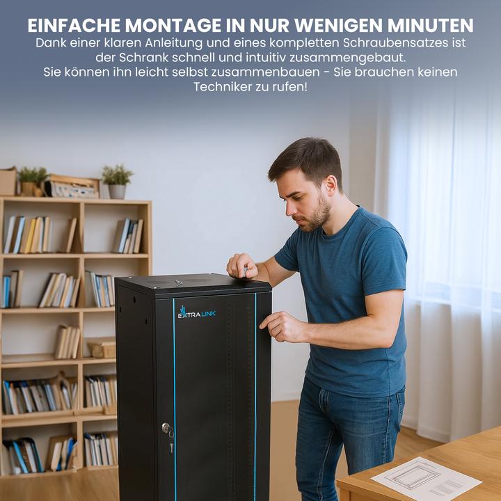 Produktbild Extralink EX.14343 Rack 15U Wandmontiertes Regal (15 HE, 19 Zoll Rack)