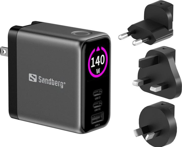 Sandberg Travel Charger PD140W Display