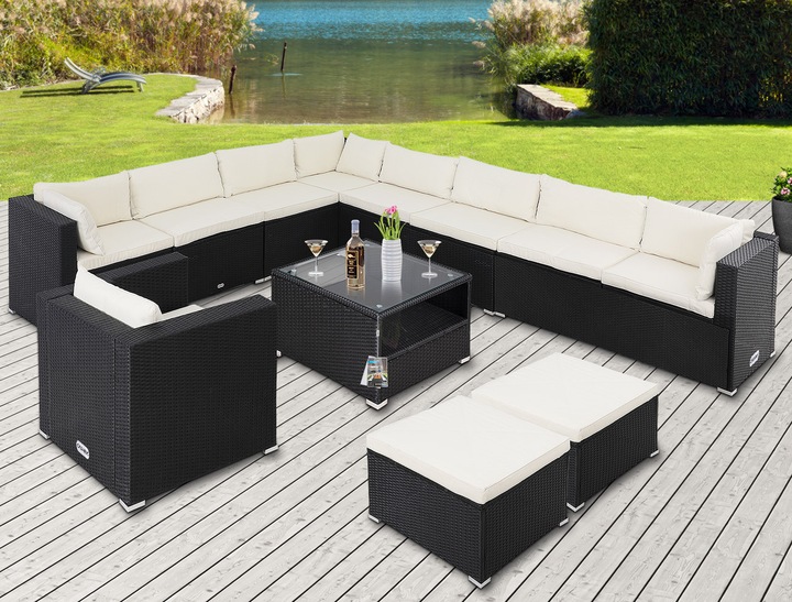 Actual product image Casaria Poly Rattan Lounge Set