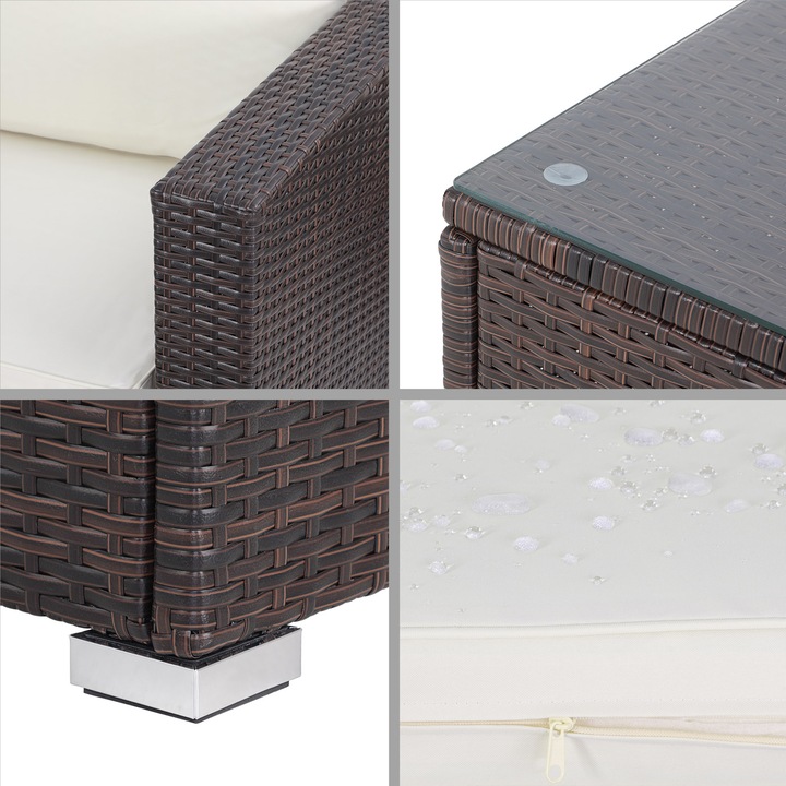 Actual product image Casaria Poly Rattan Lounge Set