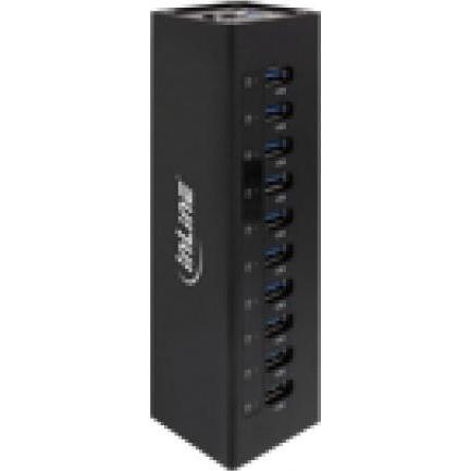 Thumbnail - InLine USB 3.0 Hub (USB-B, 10 Ports), Dockingstation + USB Hub, Schwarz