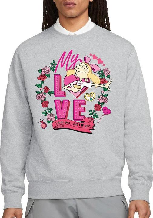 Immagine prodotto Hey Arnold! I Hate You But Love You Felpa San Valentino Helga Adulto Unisex (L)