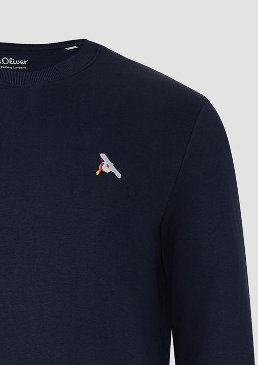 Produktbild s.Oliver Sweatshirt Weiches Sweatshirt mit Artwork im Relaxed Fit (5XL)
