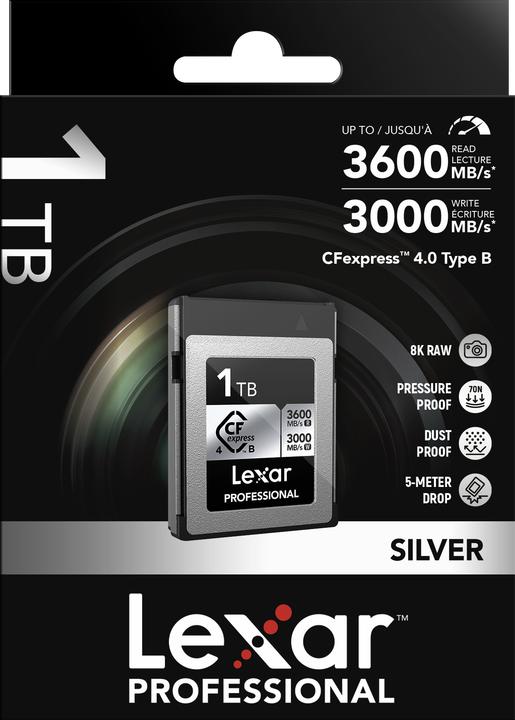 Actual product image Lexar Professional Silver (1000 GB, CFexpress)