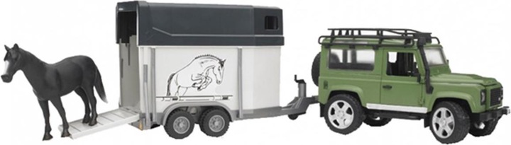 Produktbild Bruder Land Rover Defender mit Pferdeanhänger