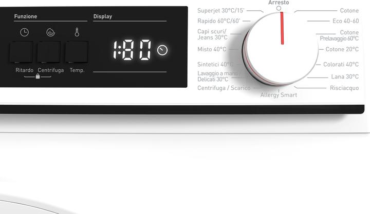 Actual product image Sharp Waschmaschine Frontlader 7 kg 1000 Umdrehungen (7 kg, Left)